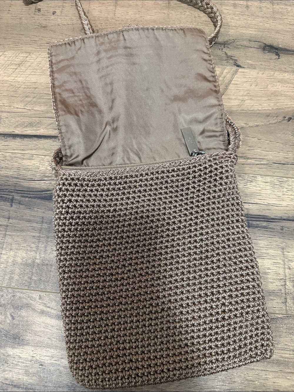 The Sak Braided Woven Crossbody Bag in Taupe - Picture 5 of 7